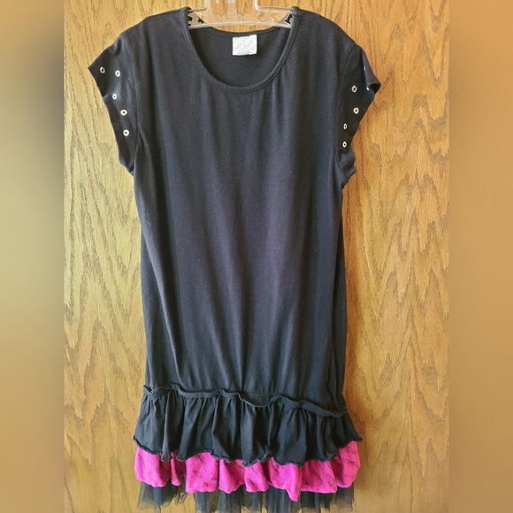 D-Signed Disney Dress XL Black Pink Ruffle - Picture 4 of 7